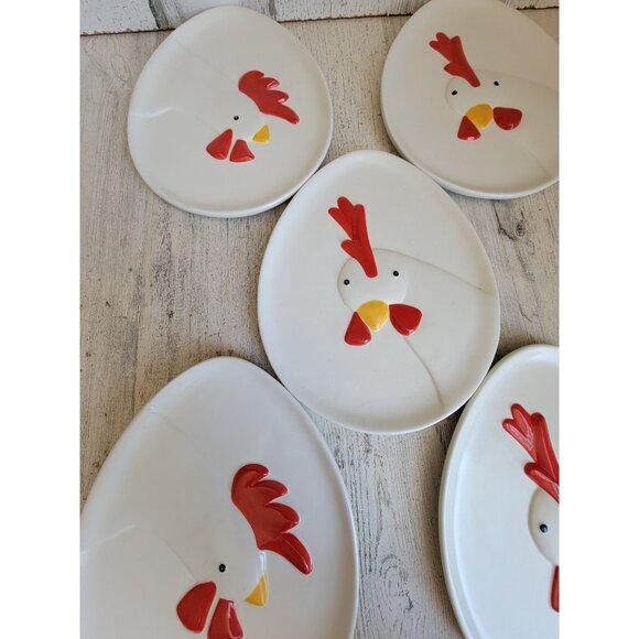 Dept 56 25133 French hen coupe plate country sampler set farm - Picture 3 of 8